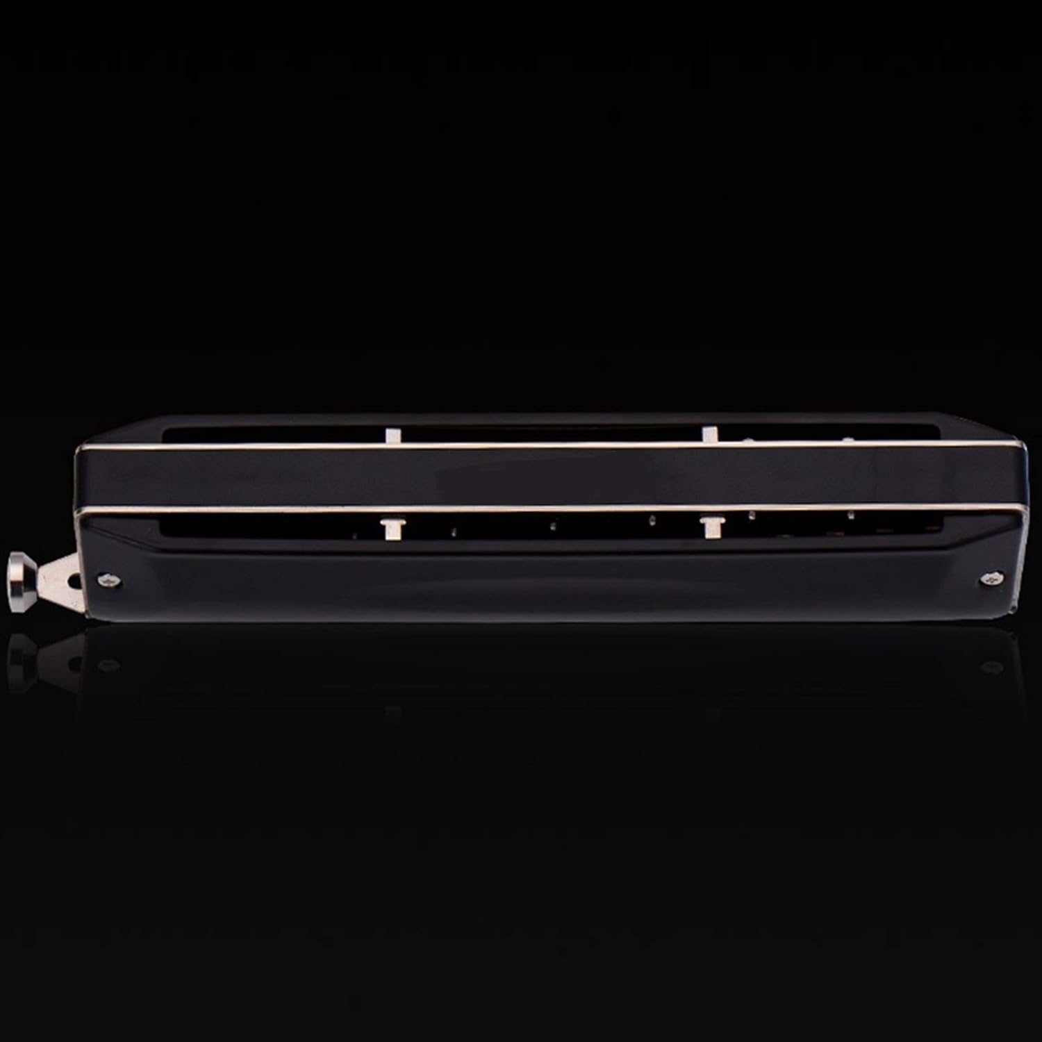 Harmonica Chromatic Harmonica 16 Holes 64 Tone Mouth Organ Instrumentos Key C Professional Musical Instruments Harp (Color : Blk Brass Comb Key C)