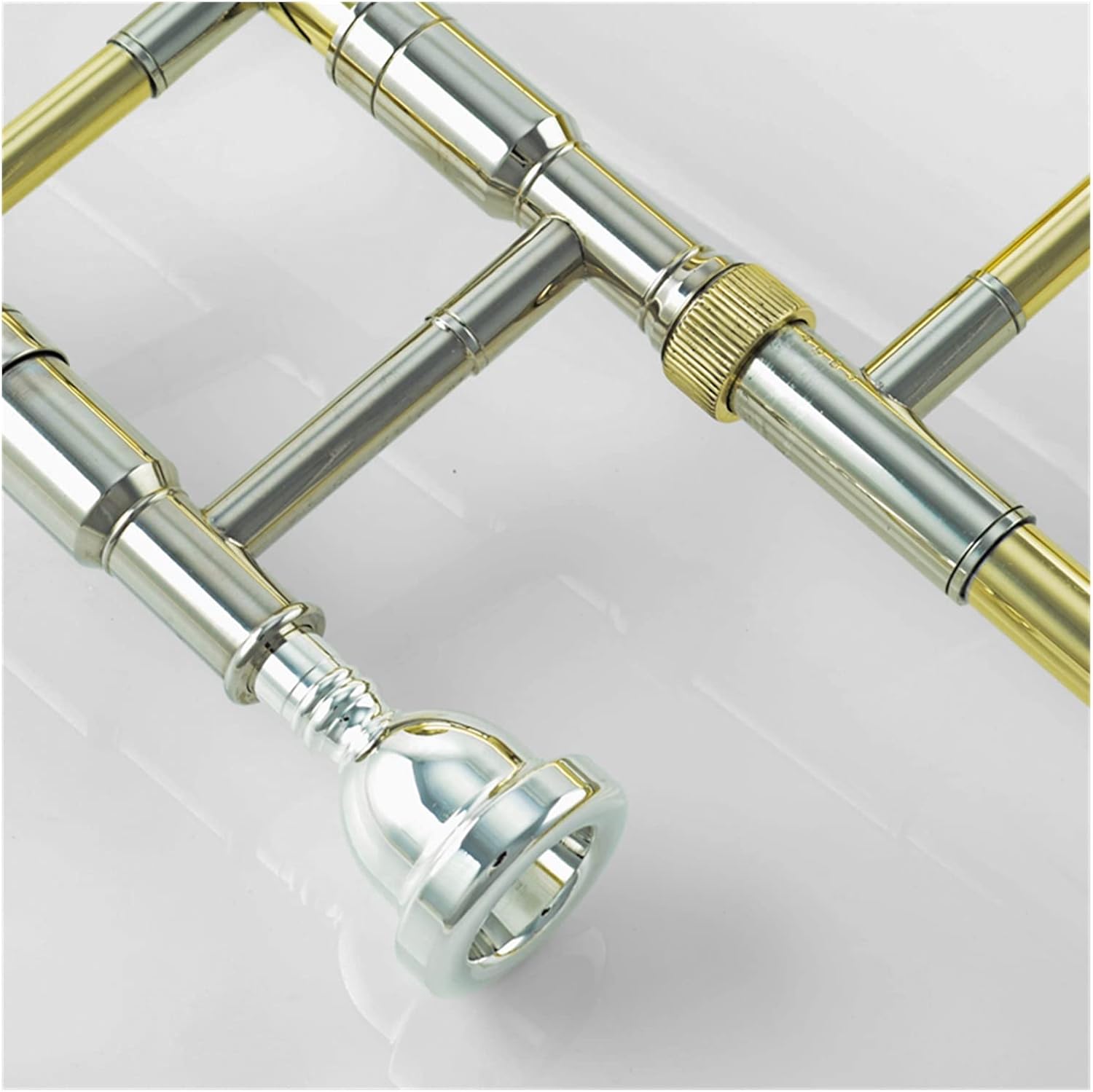 KESHUO Standard Trombone Professional Alto Trombone B Flat Gold Lacquer Brass Trombone Wind Instrument