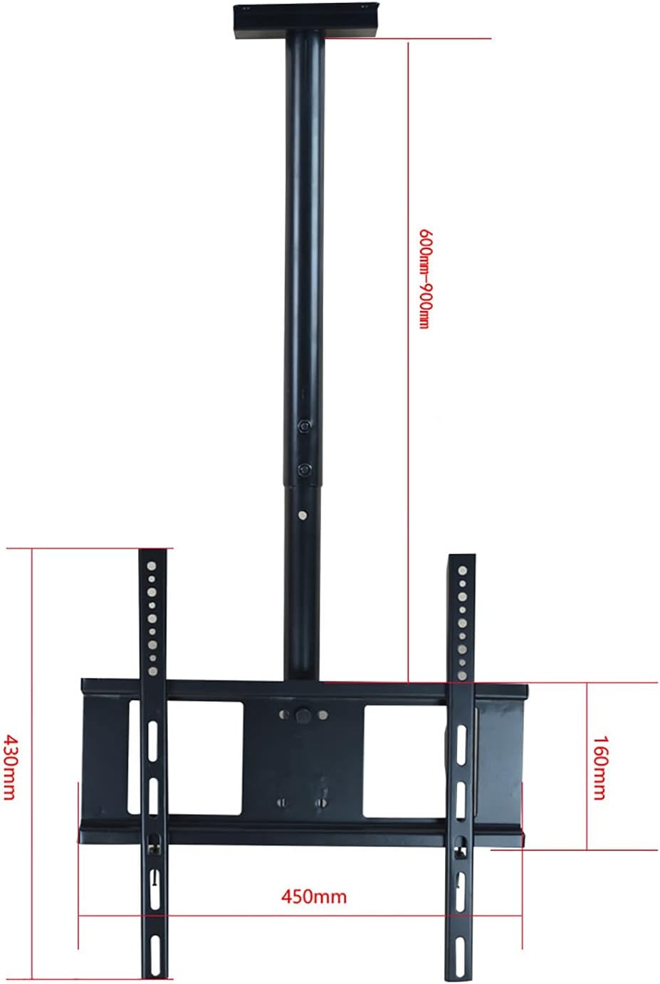 Adjustable TV Stand Wall Mount for 32 60 Inch TV Swivel Tilt and Ceiling Mount Holds Up to 132lbs 2.63m Pole Mount