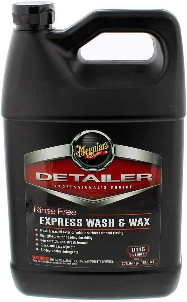 Meguiar's D11501 Rinse Free Express Wash & Wax, 1 Gallon