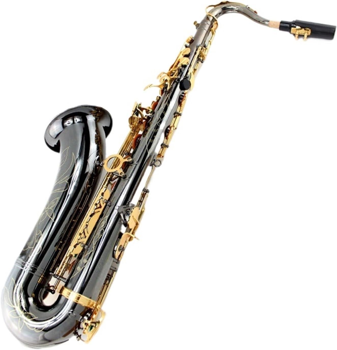 B Flat Tenor Saxophone Wind Instrument Beginner Professional Examination Black Nickel Gold Keys