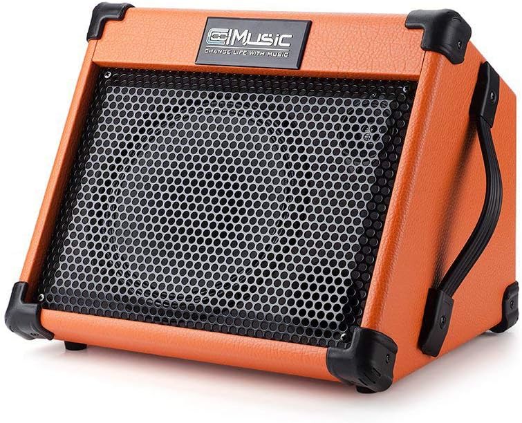 Acoustic Guitar Amplifier, 20 Watt Bluetooth Amp for Guitar Acoustic with Reverb Chorus Effect, 3 Band EQ（Including Microphone and Audio Cable）