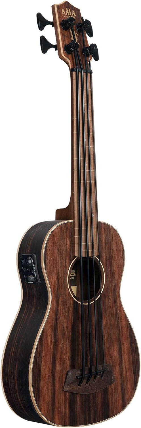 Striped Ebony Acoustic-Electric Fretless U•BASS® Rosewood Update
