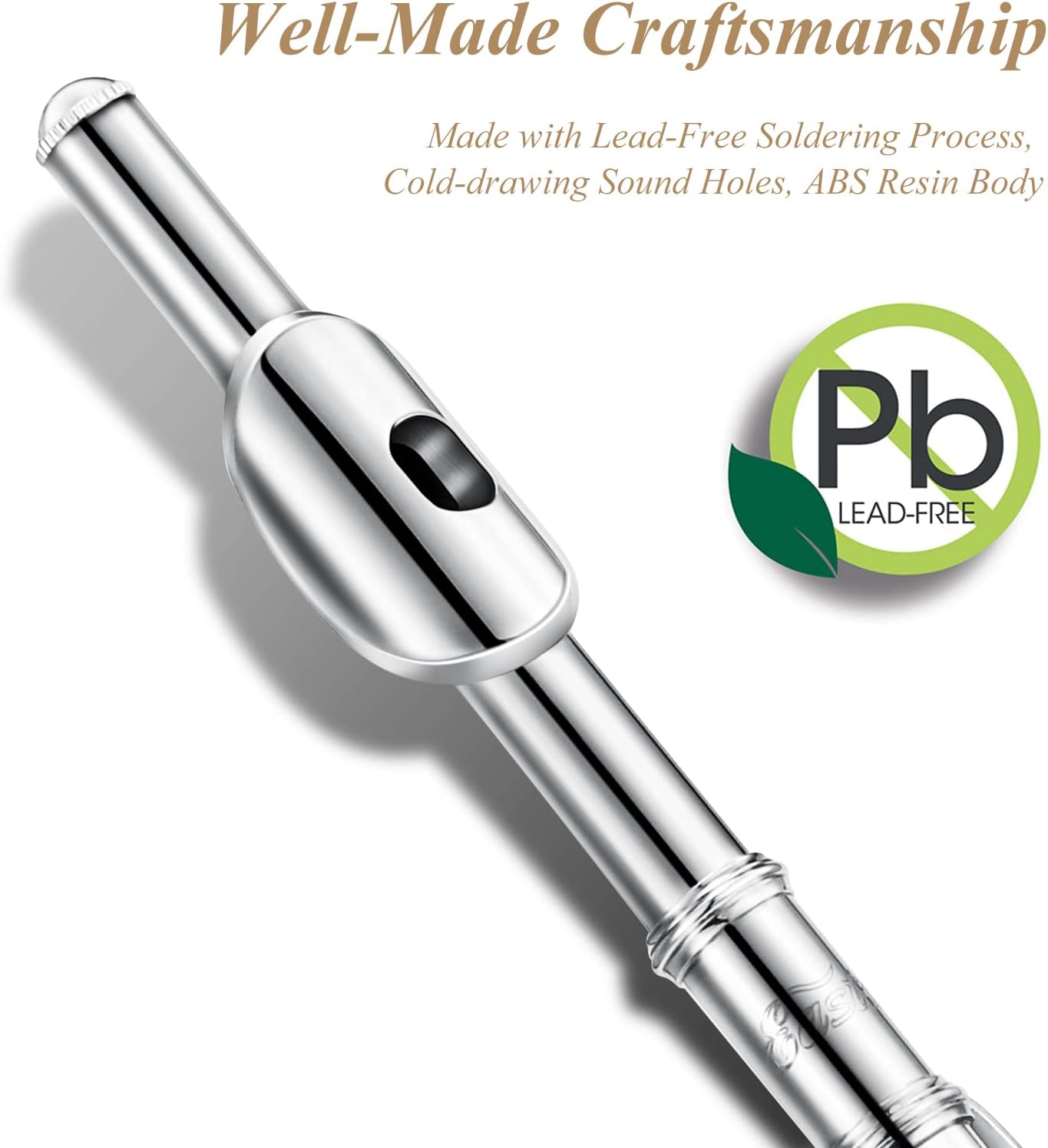 Eastar Piccolo Instrument for Beginners Students, Key of C Flute, Hard Case, Cleaning Kit, Gloves, 2-Piece, Nickel Plated, EPC-1