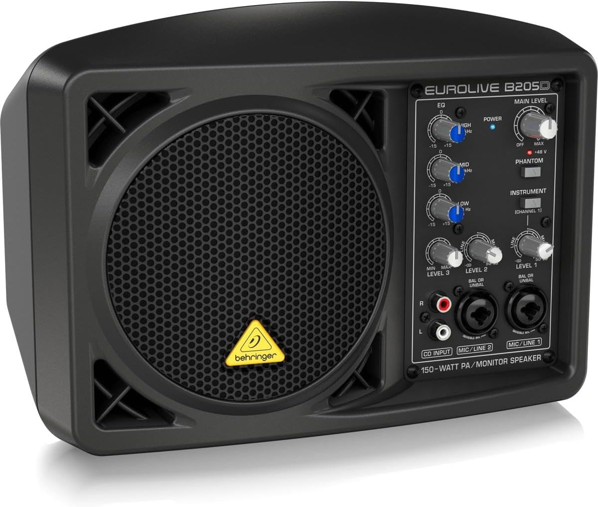 Behringer Behringer Eurolive B205D Multi-purpose 150 Watt Active PA and Monitor Speaker System Bundle With ULTRAVOICE XM8500 Mic & 25' XLR Cable