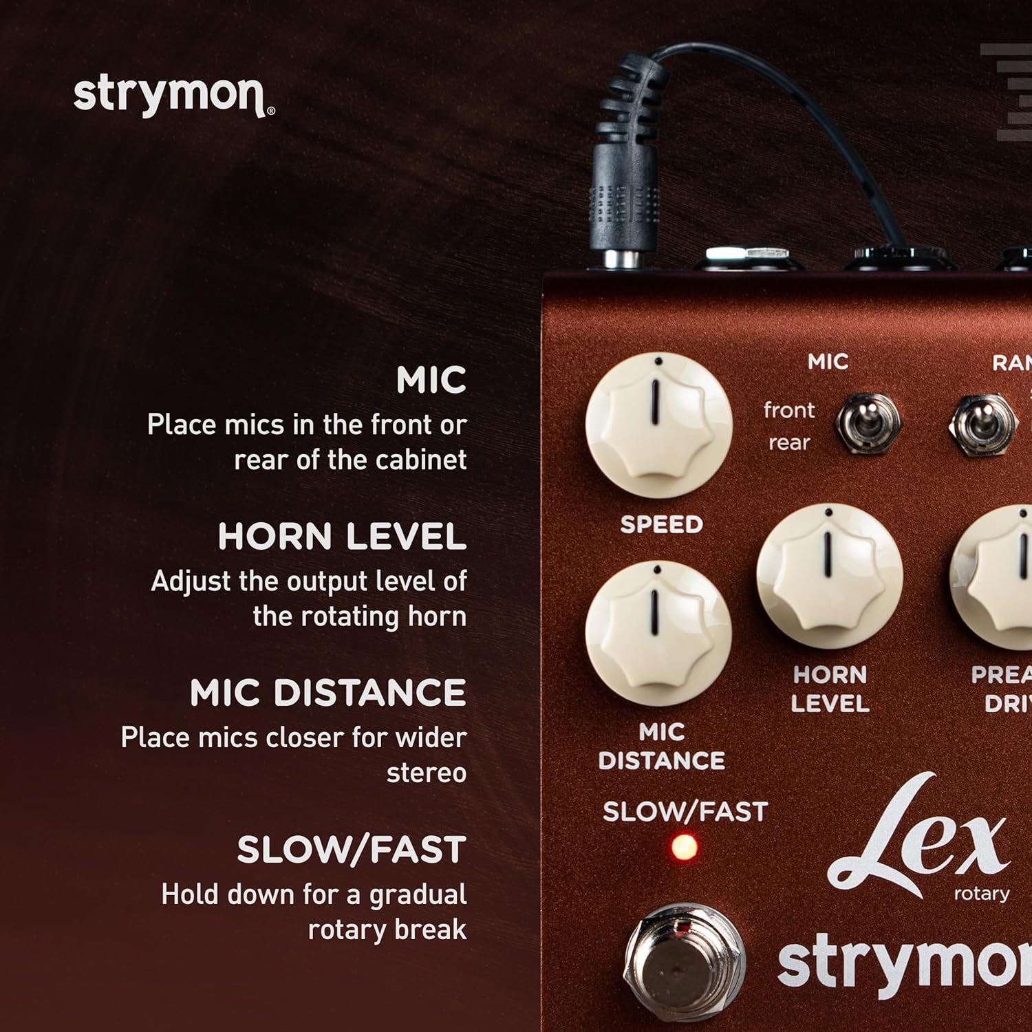 Strymon Lex V2 Rotary Speaker Guitar Effects Pedal for Electric and Acoustic Guitar, Synths, Vocals and Keyboards