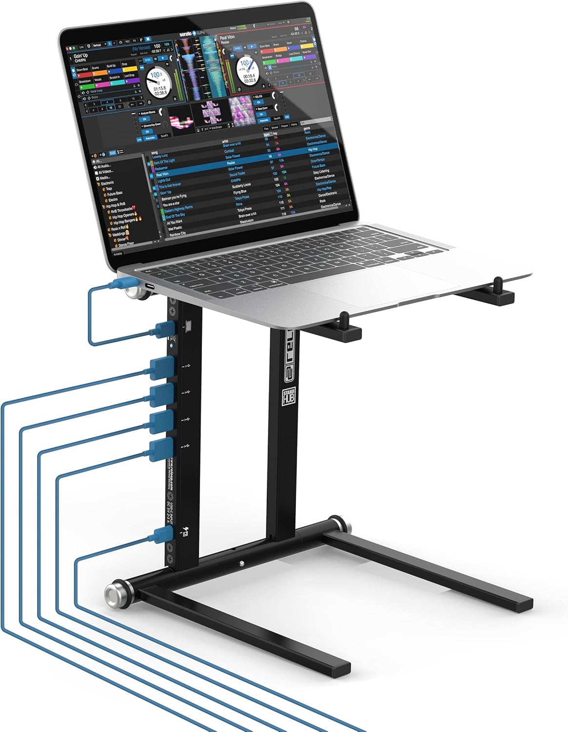 Reloop Advanced Laptop Stand with USB-C PD Hub (AMS, black (AMS-STAND-HUB)