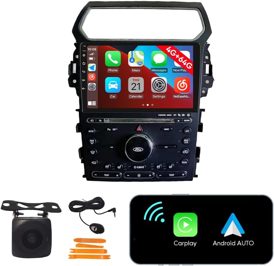 [4G 64G] Android Car Stereo FM Radio Carplay Android Auto 10.1