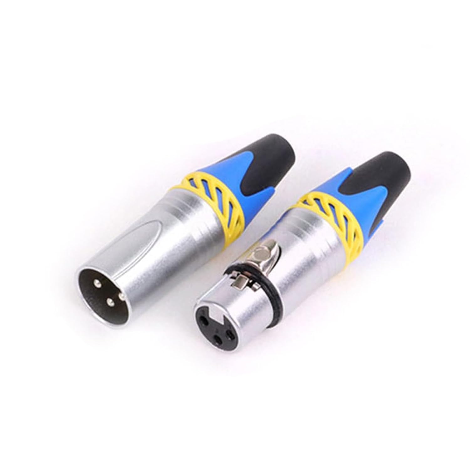 20Pcs/10sets 3Pins XLR Connector Microphone MIC Male Plug&Female Jack Adapter 6 Colors Available Cable Terminal Soldering (Color : 10xM 10xF-Yellow)