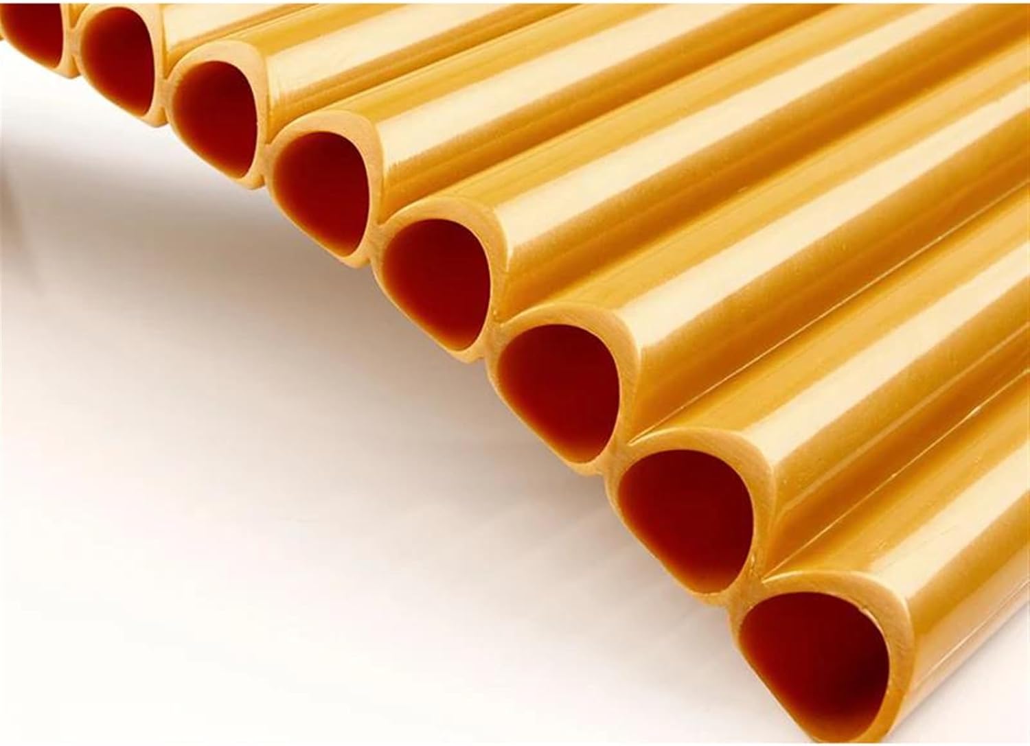 pan flute for beginners 22 Tubes G Key Pan Flute ABS Plastic Gold Color PanPipes Chinese Folk Tradational Woodwind Musical Instruments (Color : Right hand)