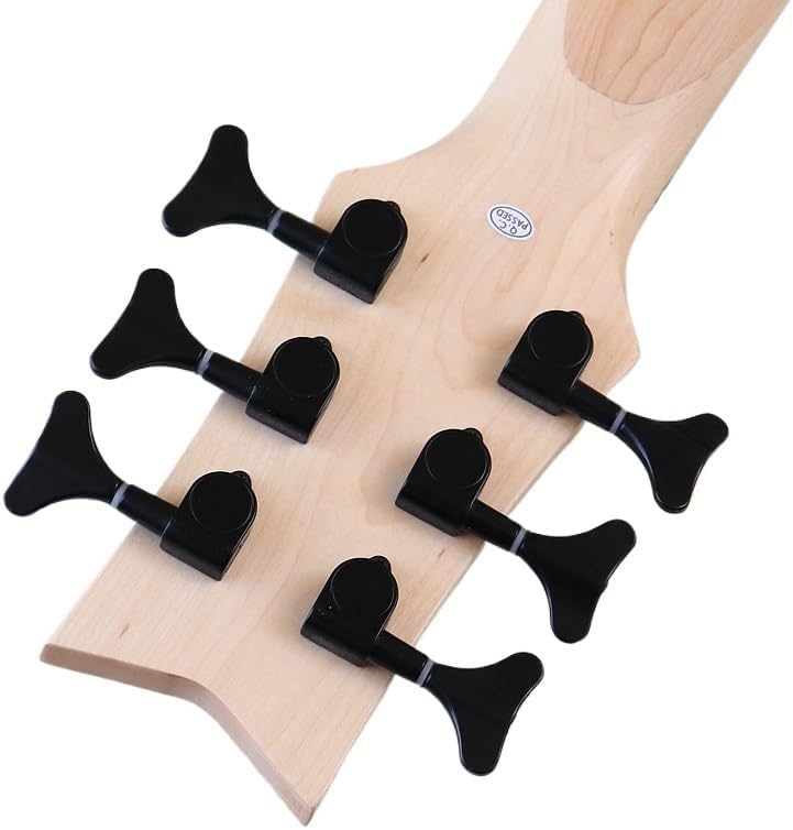 Left-Handed 6-String Electric Bass Guitar, 43-Inch Full Size,Solid Basswood Body,24-Fret Technical Wood Fretboard