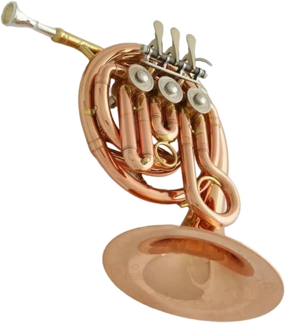 4 Key French Horn Brass Piccolo Mini French Horn Bb Key Engraving With Box