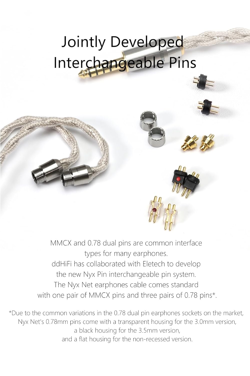 DD ddHiFi BC130 Net (Nyx Net) High-Purity OCC Shielded Earphones Upgrade Cable with 4.4mm Standard Plug