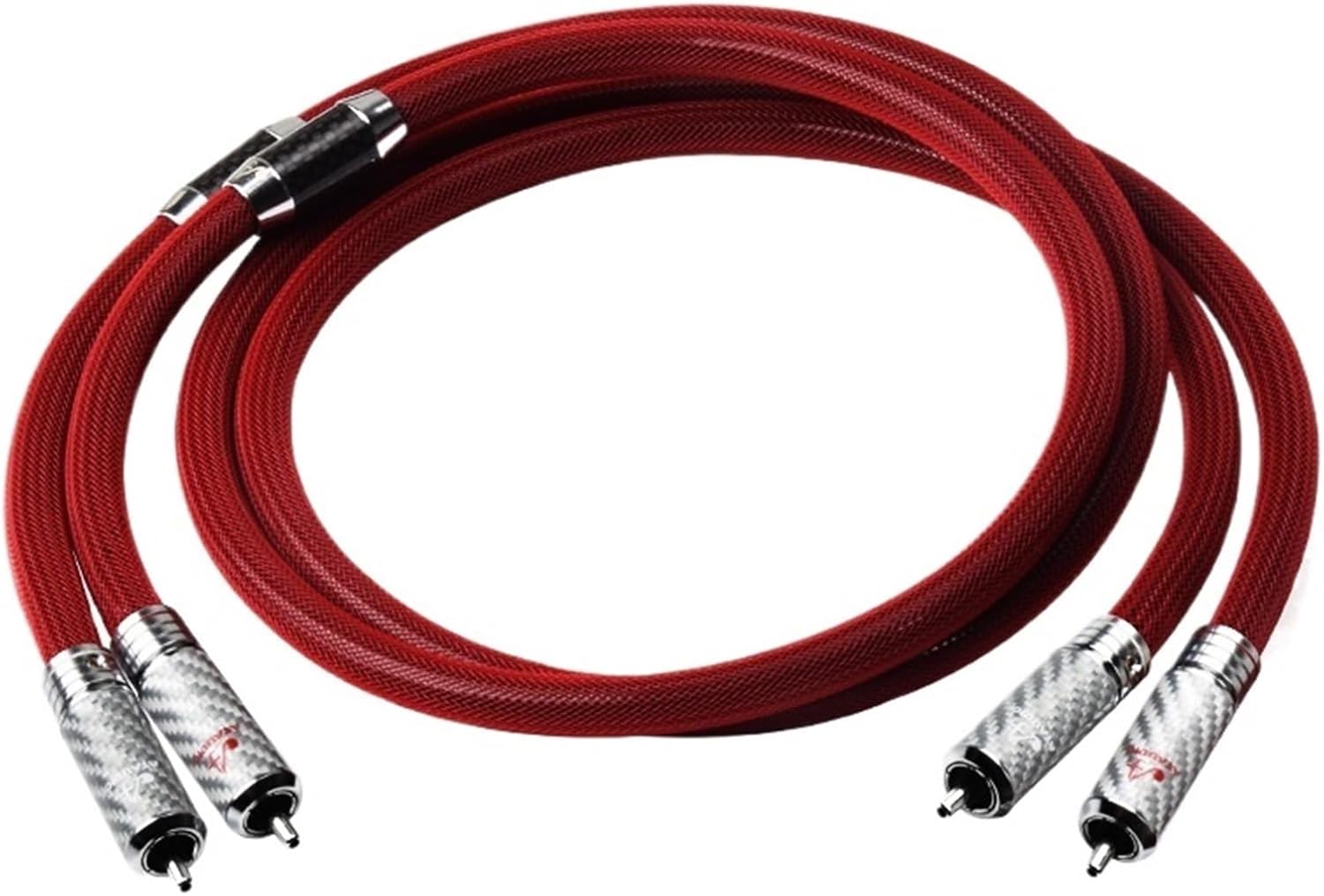 Hifi RCA Cable Hi-end 6N Pure Sliver 2RCA to 2RCA Cord Male to Male Connector Audio Cable for Amplifier Home Theater DVD(2m)