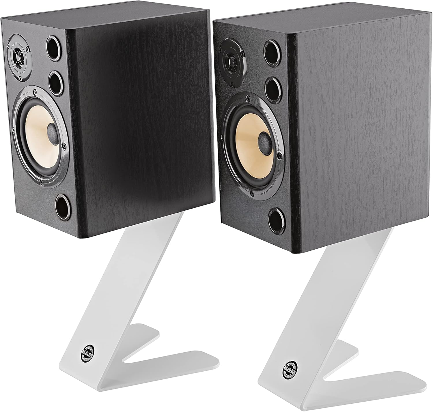 K&M 26773 Desktop Monitor Stand, Z Stand, Color: White