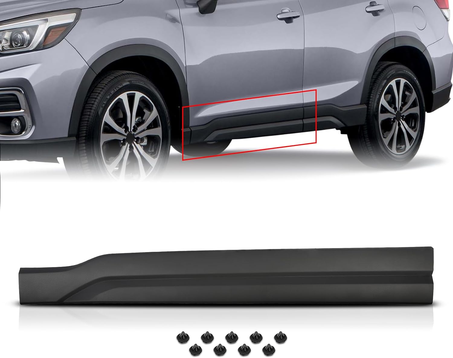Driver Side Exterior Door Lower Molding Trim 91112SJ230 Compatible with 2019-2021 Subaru Forester