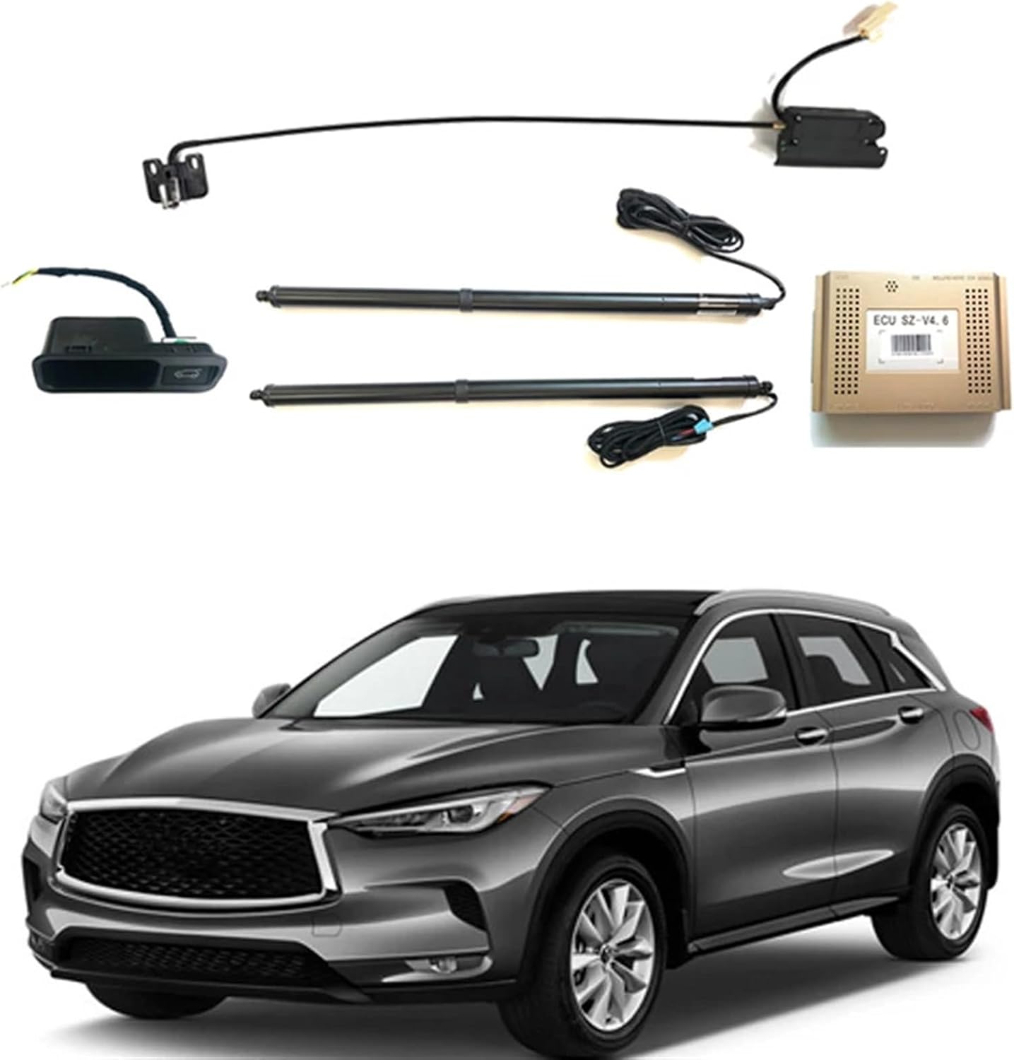 Car Accessories Exterior Decorative Compatible with Infiniti Qx50 2017+ Power Electric Tailgate Lift Rear Trunk Struts