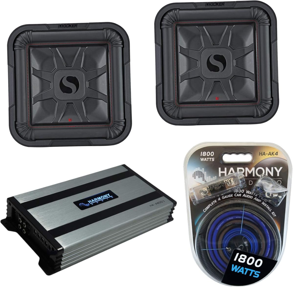 Harmony Audio Kicker (2) 46L7T122 Car Audio L7T Shallow Mount 12