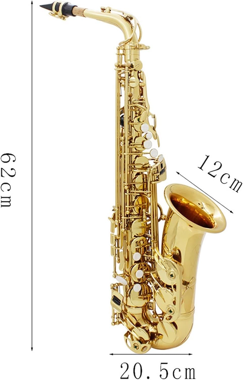 Alto Saxophone EB E Flat Woodwind Instrument Brass Sax with Box & Mouthpiece