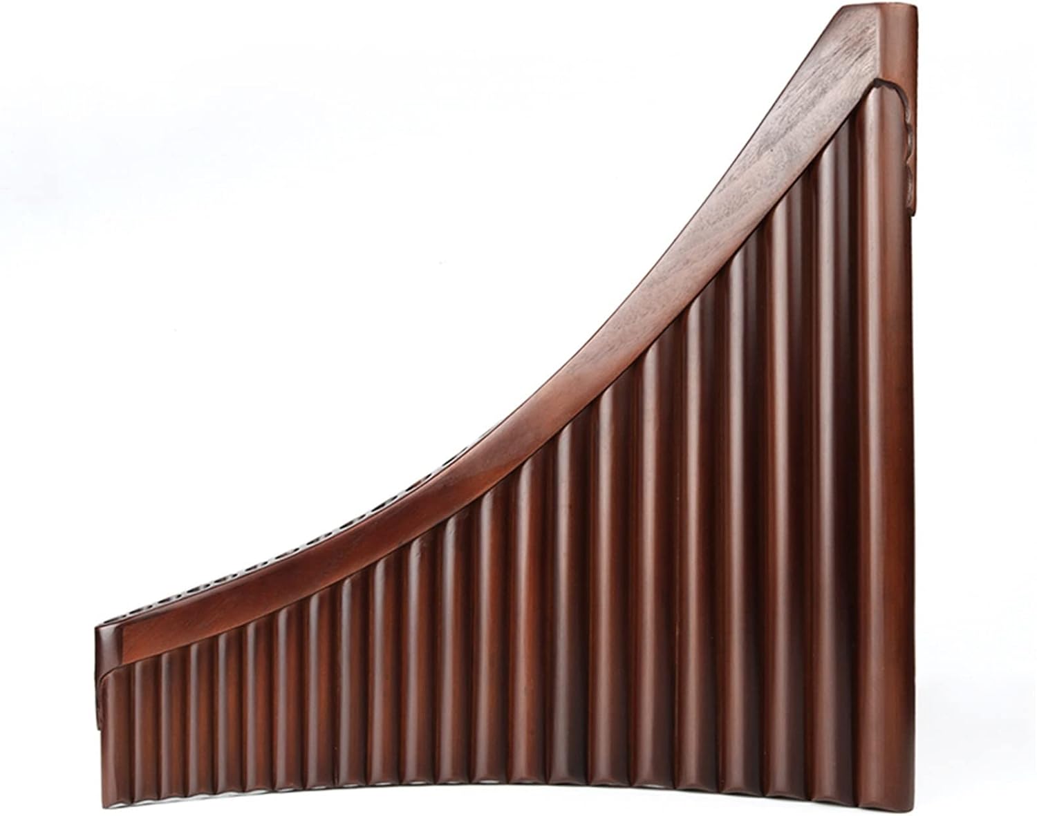 22 Pipes C Key Brown Pan Flute Woodwind Instrument Bamboo Handmade Pan Flute (Color : Left)