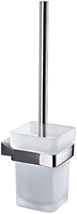 304 Stainless Steel Toilet Brush Holder Bathroom Cleaning Brush Holder, with Toilet Brush Wall-Mounted Brush Holder