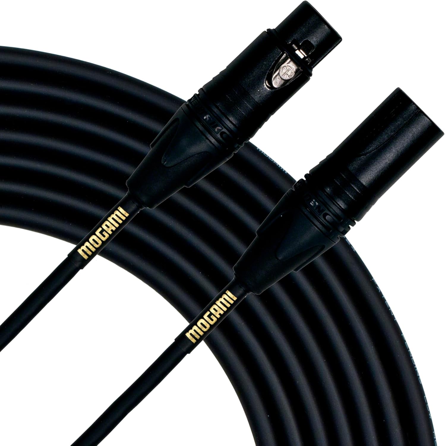 Mogami Gold Studio 06 XLR to XLR Quad Conductor Patch Cable 6 feet with Gold Contacts, XLRM-XLRF Connectors, Pro Audio Noise-Free