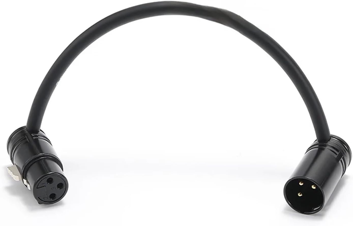 3-Pin Right Angle XLR Cable Male to Female – 100° Rotatable Short Mic Audio Cord Compatible with Mixer Speaker Amplifier 1M 2M 3M 5M 10M(KM-Rodx-01,10m)
