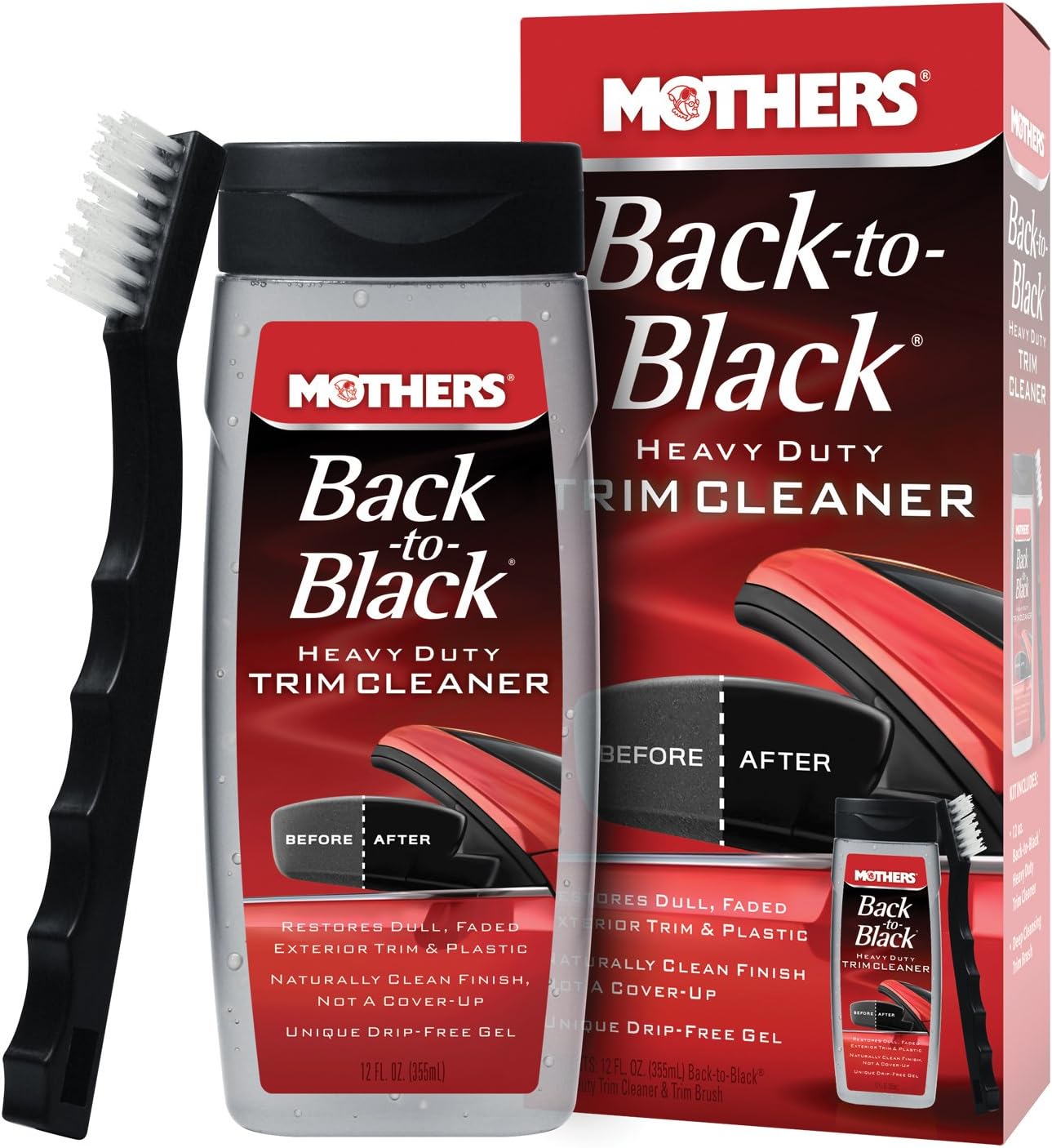 Mothers 06141-6-6PK Back-to-Black Heavy Duty Trim Cleaner Kit, (Pack of 6)