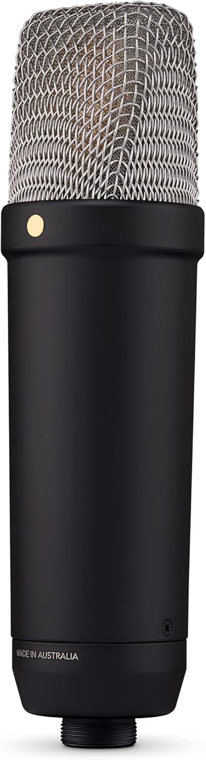 RØDE NT1 5th Generation Large-diaphragm Studio Condenser Microphone with XLR and USB Outputs, Shock Mount and Pop Filter for Music Production, Vocal Recording and Podcasting (Black)