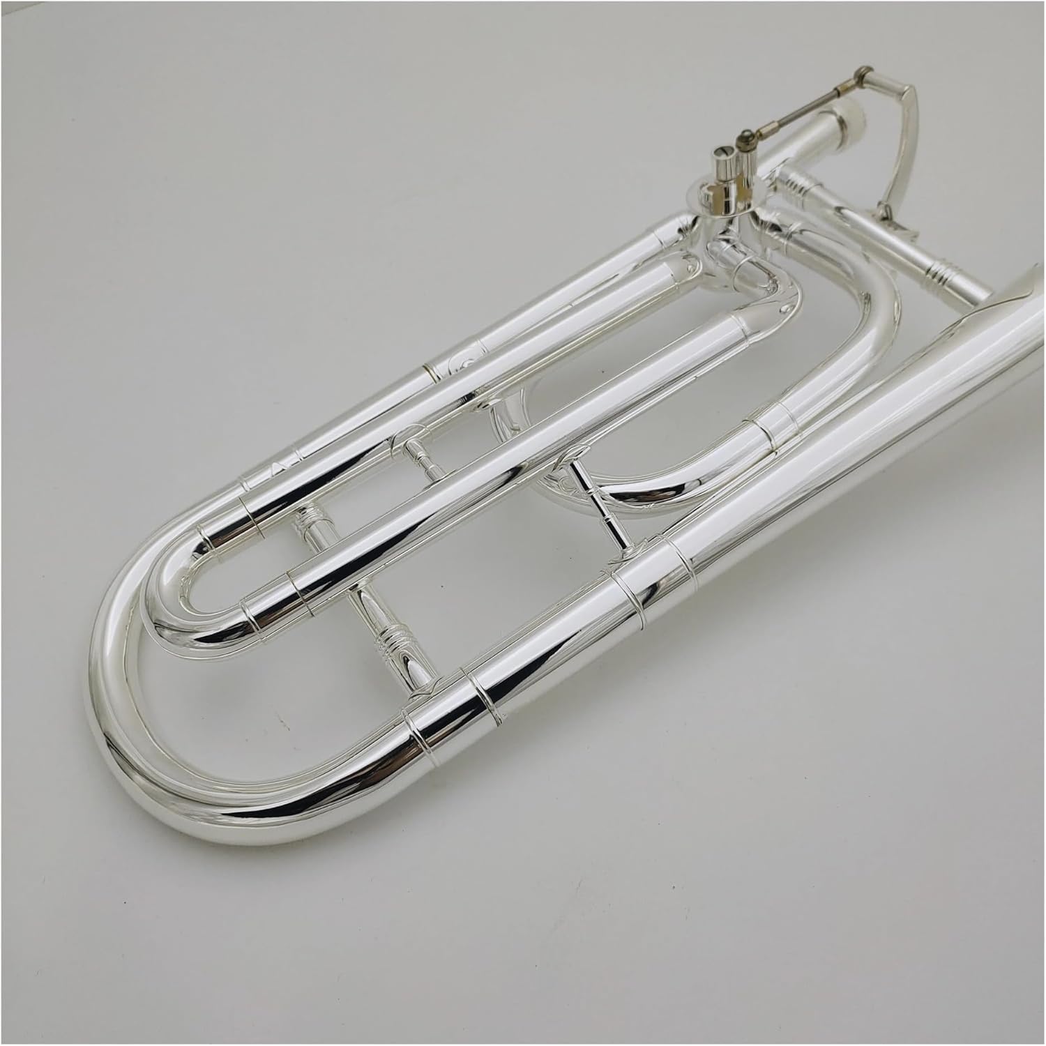Professionals euphonium Tenor Trombone Bb/F Sliver Plated Musical Instrument With Mouthpiece Case
