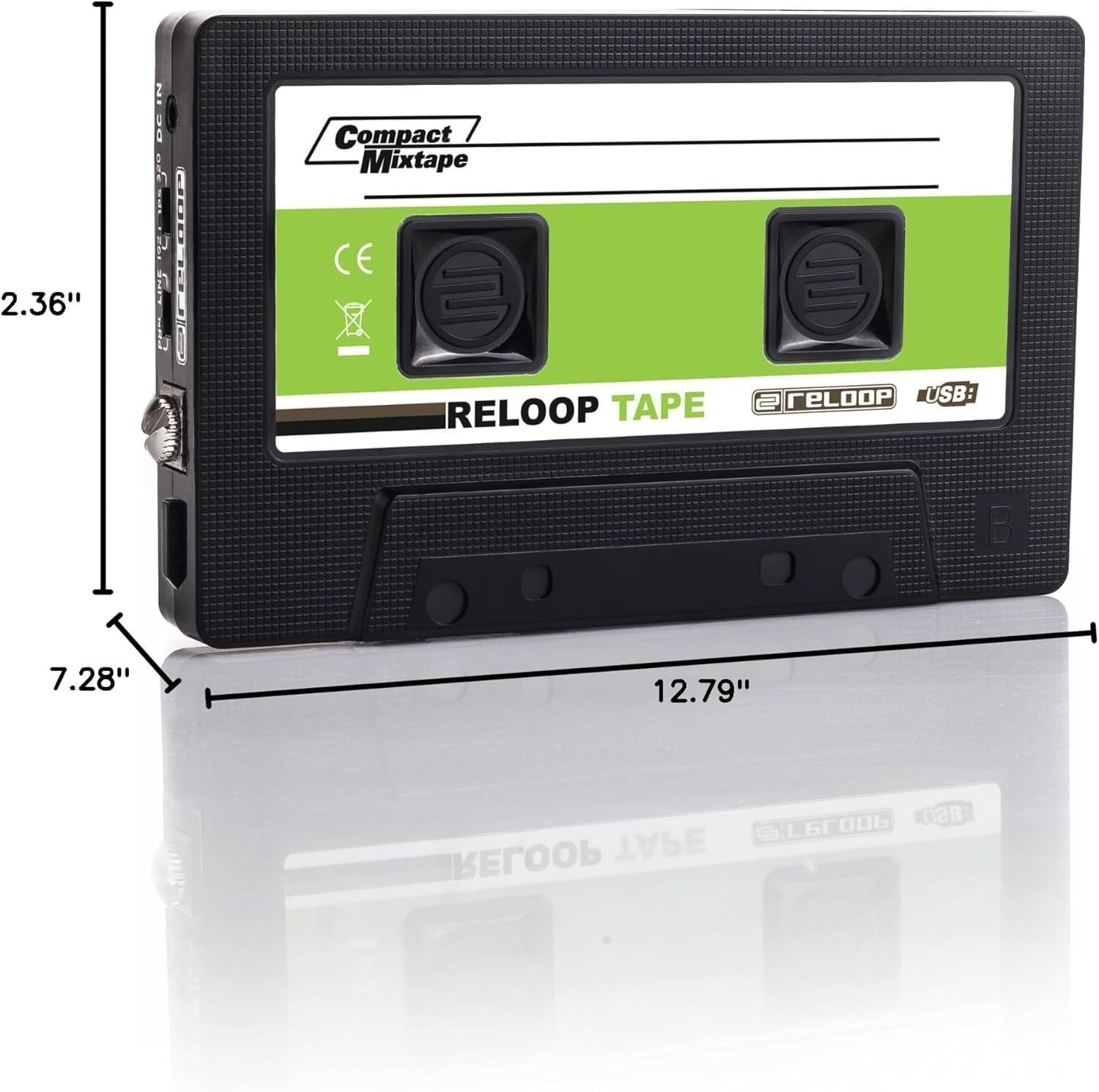 Reloop Tape - Digital Recording Interface for USB Drives - Bundle with 9ft 3.5mm Aux Cable