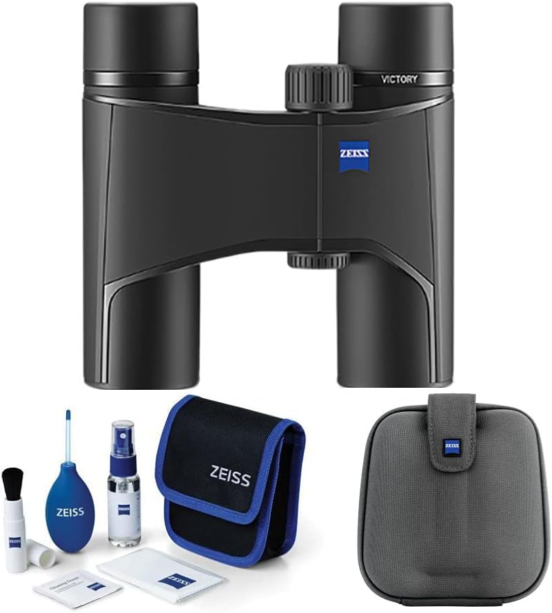 Zeiss 10x25 Victory Pocket Binocular (Grey) w/Zeiss 5-Piece Cleaning Kit