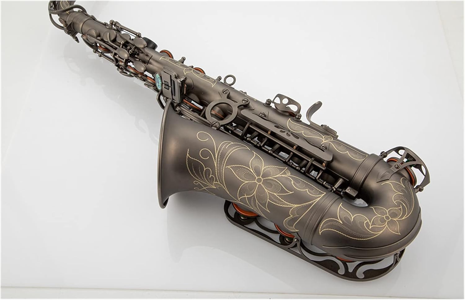 Alto Saxophone E Flat Matte Black Musical Instruments Saxophone Professional Grade Encarved Student Saxophone