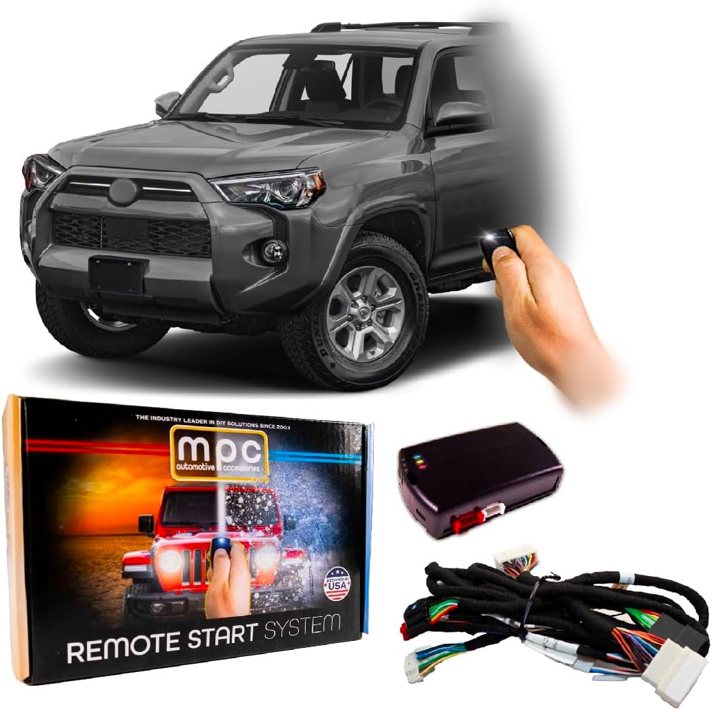 MPC Remote Start Kit Compatible with 2020-2021 Toyota 4Runner || Press Lock 3X to Start || T-Harness Included || Easy Install || Push to Start Vehicles Only
