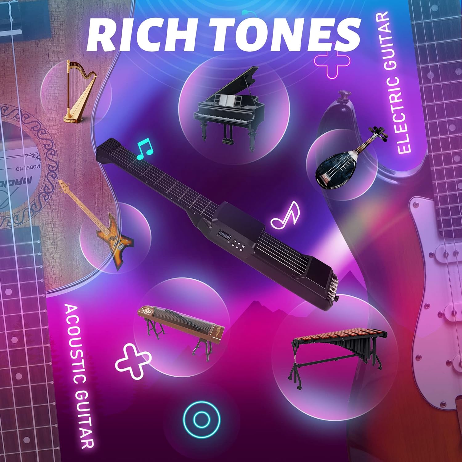 Smart Midi Guitar, black (SG7)