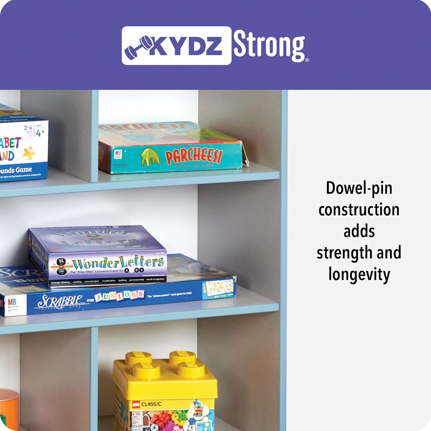 Jonti-Craft Rainbow Accents 0770JC130 10 Section Wall Mount Coat Locker - Without Trays - Key Lime Green