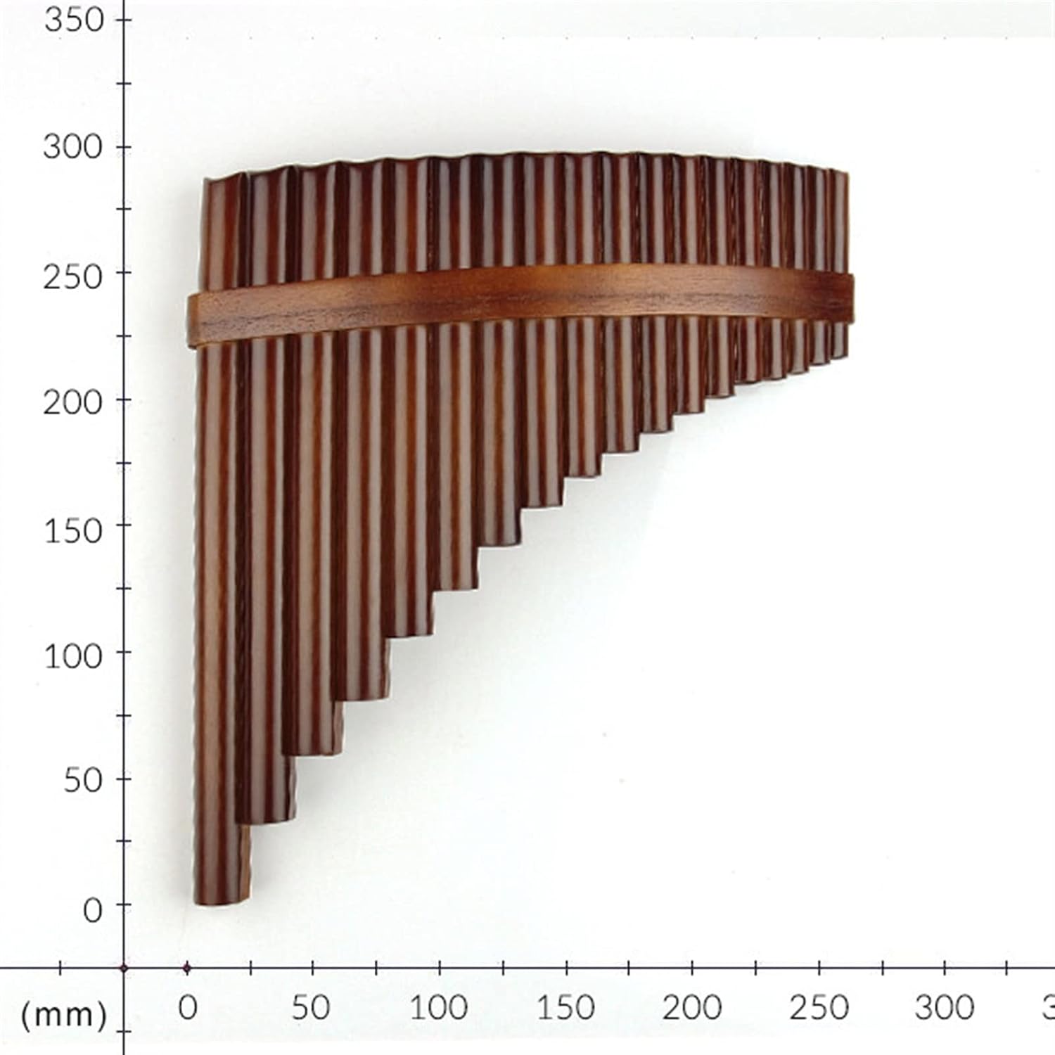 18 Pipes Brown Pan Flute F Key Panpipes Woodwind Instrument Traditional Instrument Bamboo Pan Flute (Color : Left)