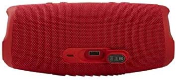 JBL Charge 5 Waterproof Portable Speaker with Built in Powerbank and gSport Carbon Fiber Case (Red)