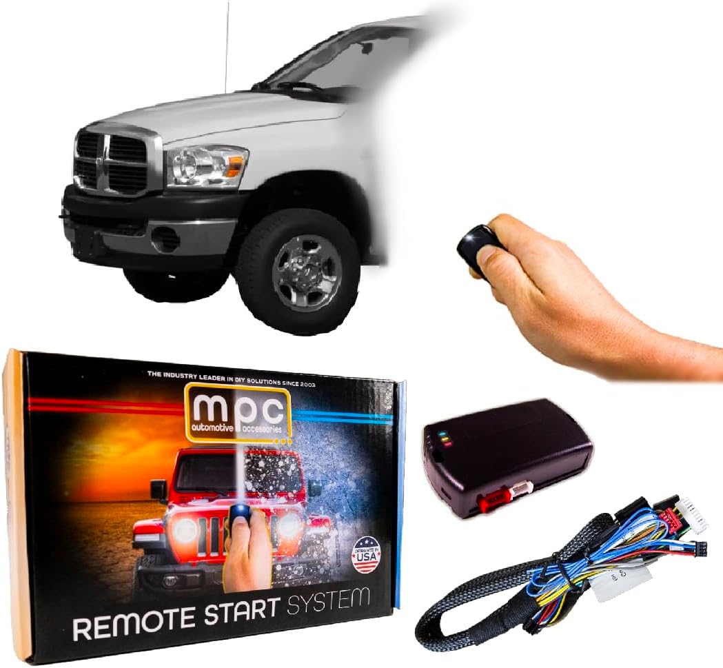 MPC Factory Remote Activated Remote Start Kit Compatible with 2008 Dodge RAM 2500/3500 - Plug-n-Play - Diesel Only - Premium USA Tech Support