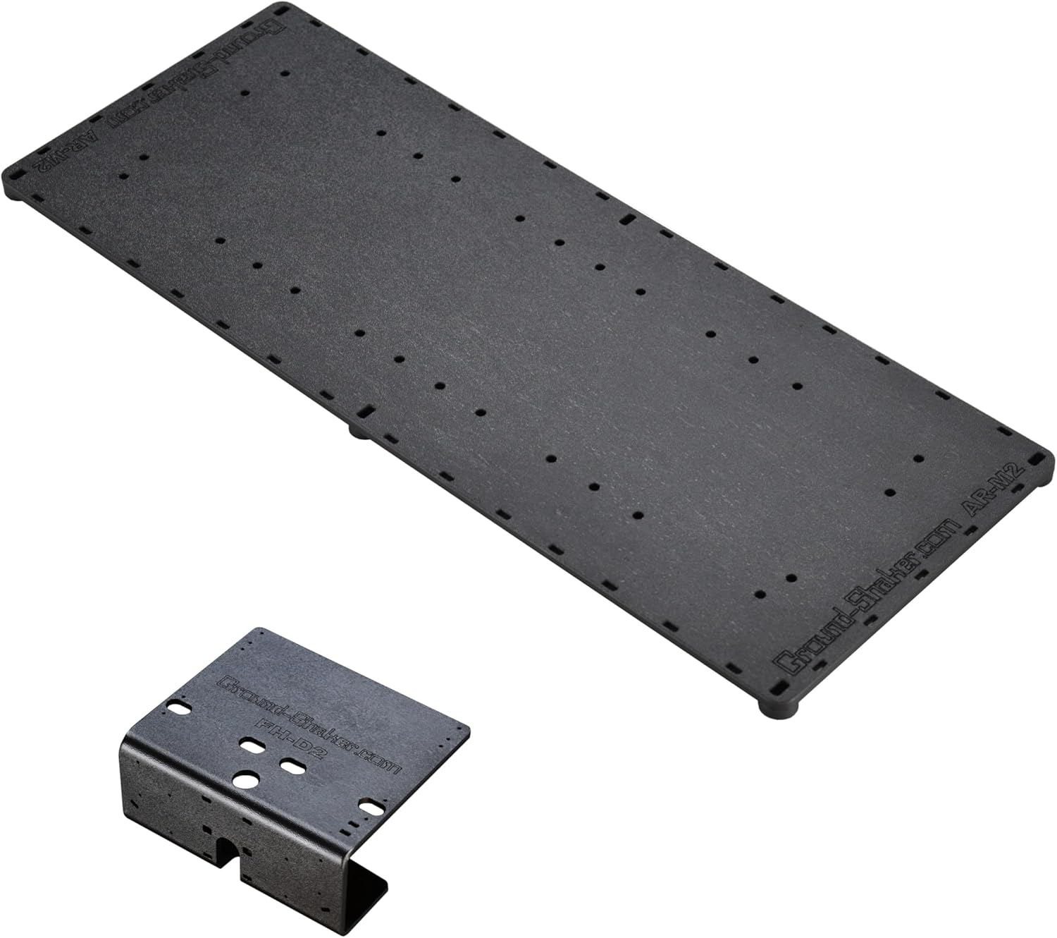 9” x 23” abs amp-Rack + Fuse Holder and bass Processor Base car Audio Speaker Box Accessories sub Box Components subwoofer Enclosure add ons car Audio amp Rack amprack