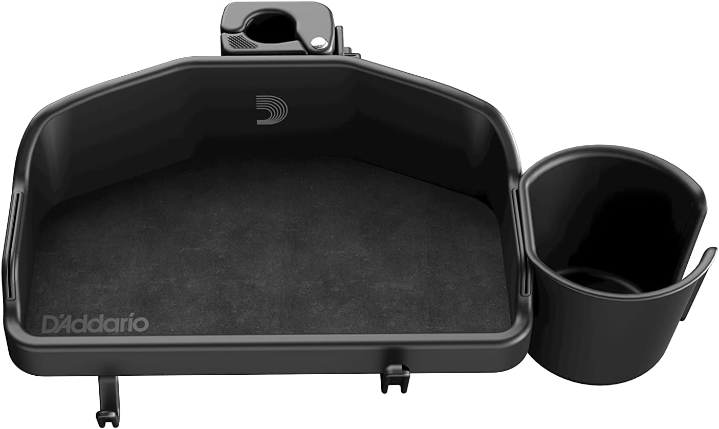 D'Addario Mic Stand Accessory System Starter Kit with Gear Tray, Cup Holder & Tip Jar