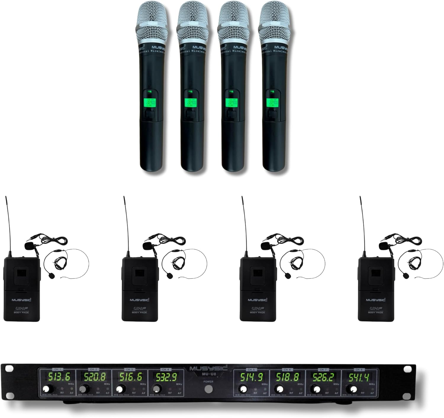 MUSYSIC Pro Wireless Microphone System – Advanced SM Technology, 1/4