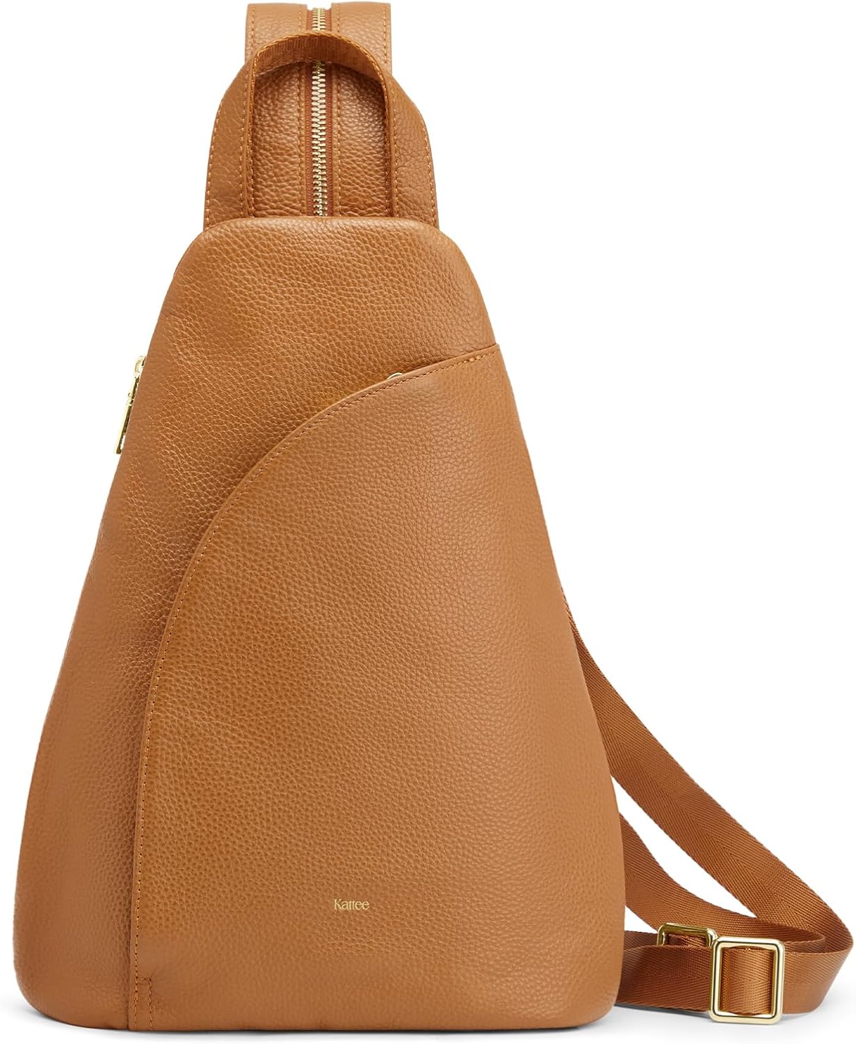 Kattee Sling Bag for Women Crossbody Fanny Packs Chest Bag Top Grain Leather Daypack Backpack RFID Blocking Travel | Top Grain Leather, RFID Blocking, Travel