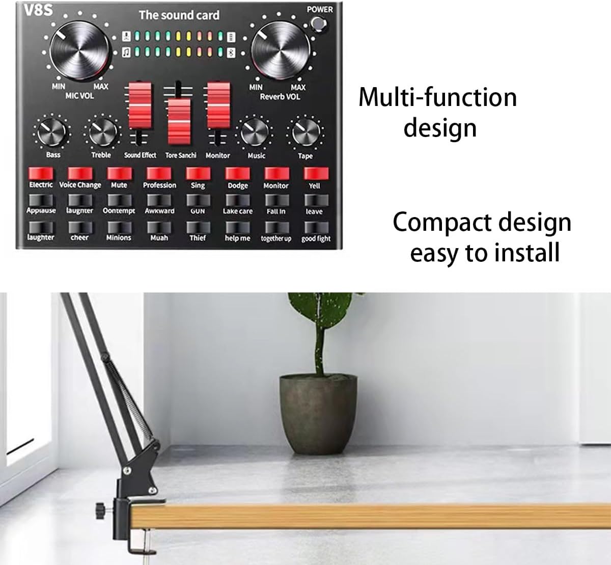 Podcast Equipment Bundle，Music Making Equipment，Condenser MicrophoneRecording Studio Packagewith Sound Board with Condenser Microphone for Live Streaming, Recording, Gaming