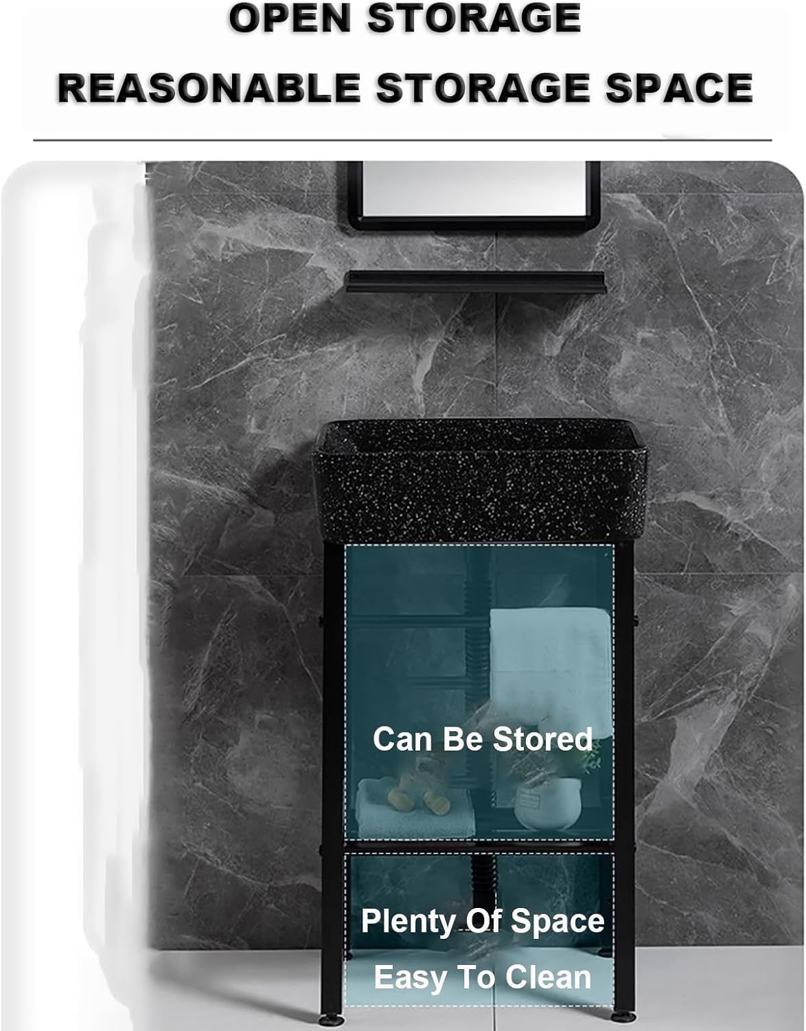 DOSSAE Vessel Sink Vanity,Vitreous China Bathroom Sink,Vitreous China Bathroom Sink,Wall Mount Corner Sink,Corner Sink Vanity,with Faucet Hole,for Home Kitchen Patio Room. (Size : Wall-Mounted)