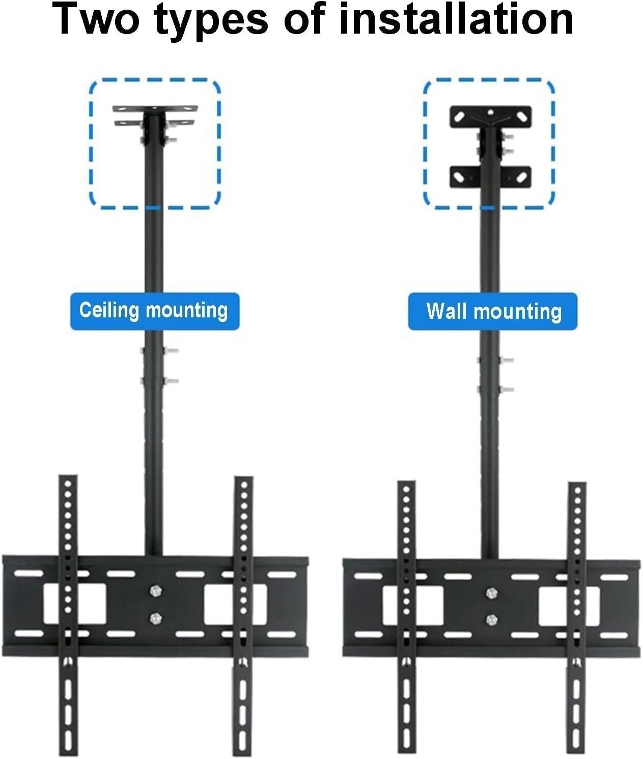 tv Wall Mount' Telescopic TV Bracket TV Ceiling Rack, Adjustable TV Bracket, 360° Rotating Bracket Universal Display Rack Folding tv Mount Wall Mount tv Bracket
