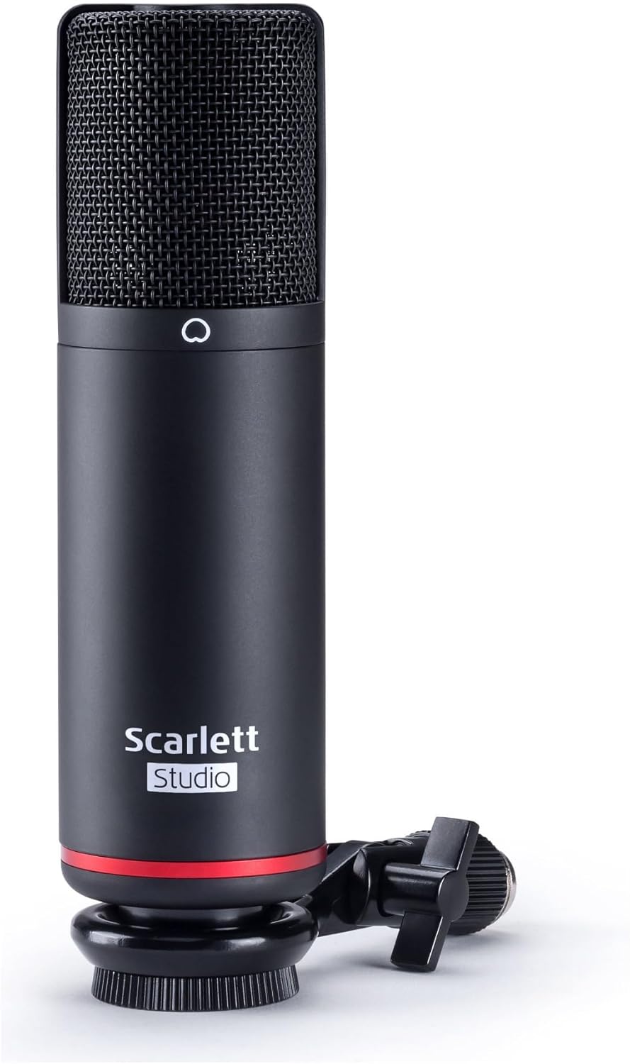 Focusrite Scarlett Solo Studio 3rd Gen USB Audio Interface and Recording Bundle with Boom Microphone Stand, Microphone Cables and Pop Filter (5 Items)