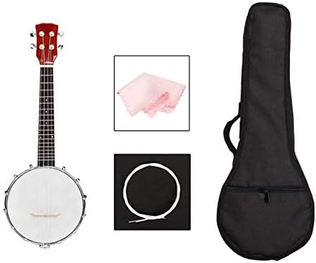 High Quality Stringed Instruments Exquisite Professional 4-string Banjo Set Wood Color
