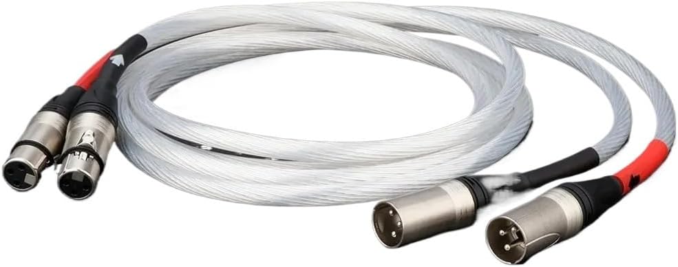 Cable Pure Silver Plated 5N OCC Audio Cable 2 XLR Male to 2 XLR Female Pl>UG*s Balance Line Color(300cm)