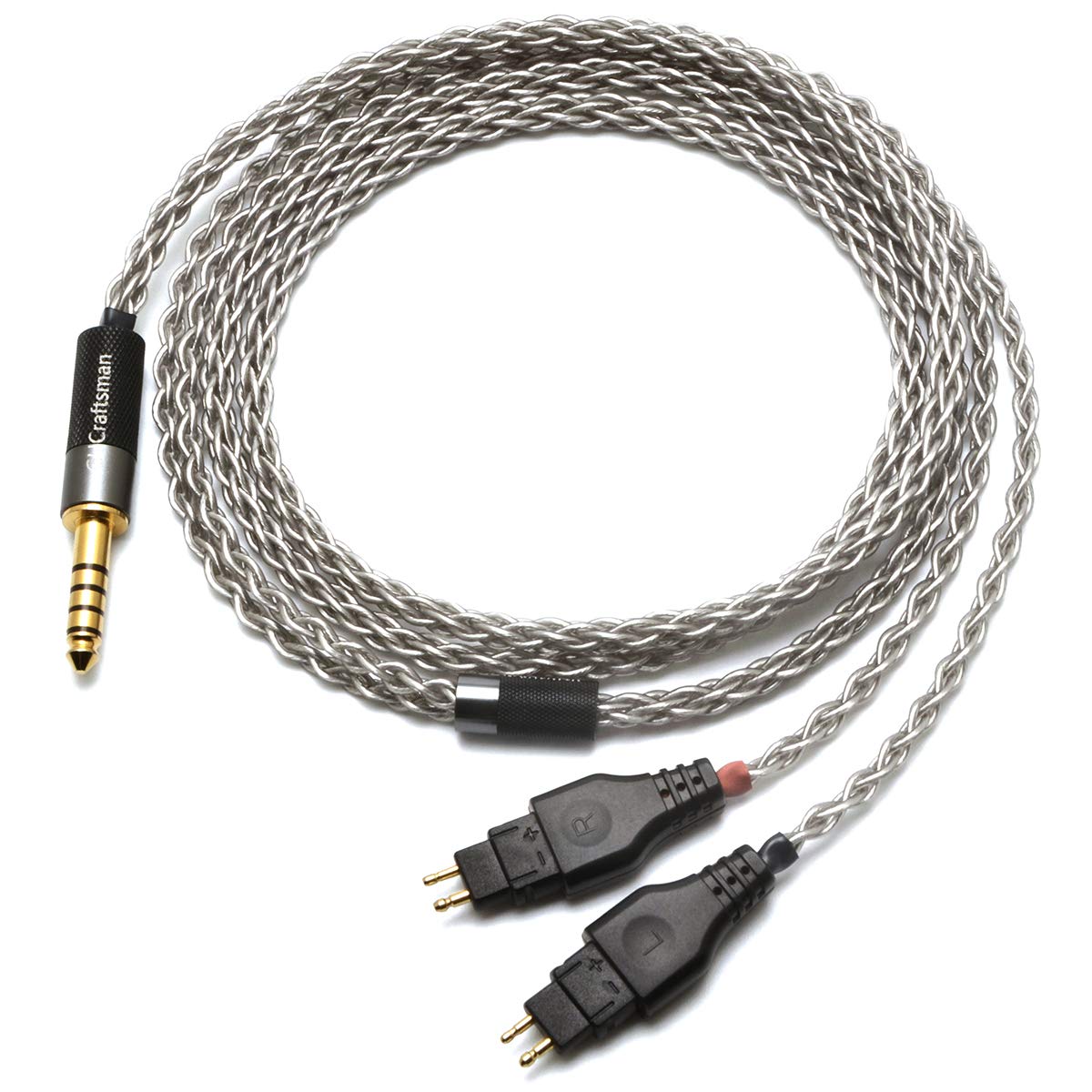 6N Single Crystal Silver Upgrade Headphones Cable 4.4mm/2.5mm/4Pin XLR Balance Headphone Upgrade Cables for SENNHEISER HD600 HD650 HD660S HD660S2(4.4mm Plug)